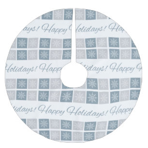 Happy Holidays Baumrock Polyester Weihnachtsbaumdecke