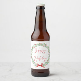 Happy Holidays Beer Label Bierflaschenetikett