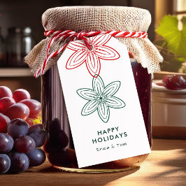 Happy Holidays benutzerdefinierte Farbe minimalist Geschenkanhänger