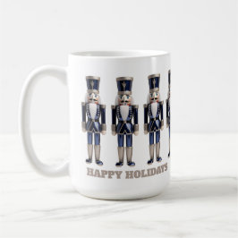 Happy Holidays Blue and Silver Nutcrackers Tasse