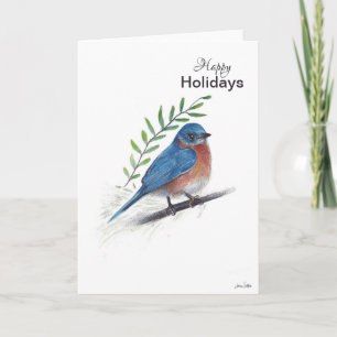Happy Holidays Bluebird Card Karte