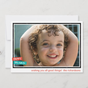 Happy Holidays Border Feiertagskarte