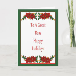 Happy Holidays Boss Card Feiertagskarte