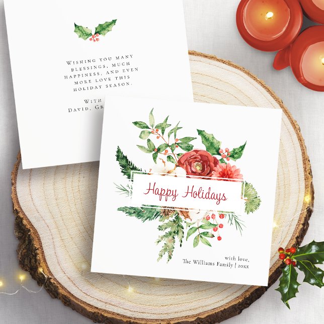 Happy Holidays Botanische Weihnachtskarte (Happy Holidays Botanical Christmas Card
)
