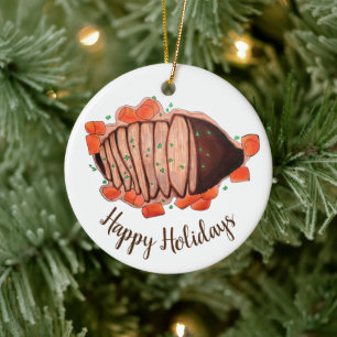Happy Holidays Braised Beef Brisket Jüdische Küche Keramik Ornament