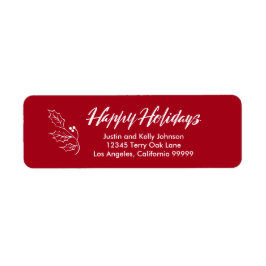 Happy Holidays Brush Calligrafy Rücksendeadresse