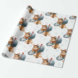Happy Holidays Bunny Geschenkpapier