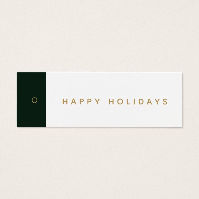Happy Holidays Business Clothing Tag (Vorderseite)