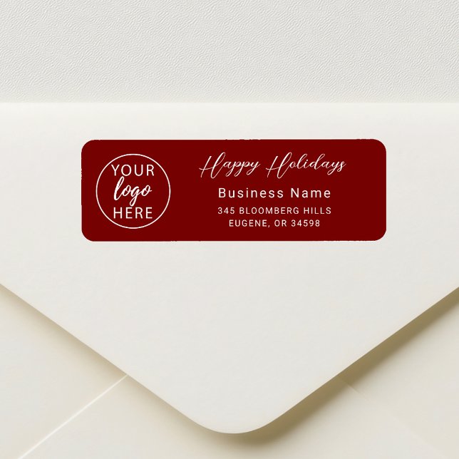 Happy Holidays Business Custom Rücksendeadresse (Happy Holidays Business Custom Return Address Label)