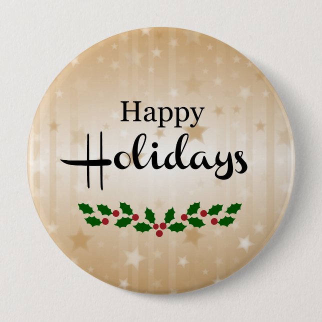 Happy Holidays Button (Vorderseite)