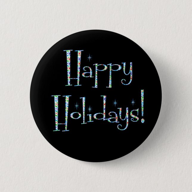 Happy Holidays Button (Vorderseite)