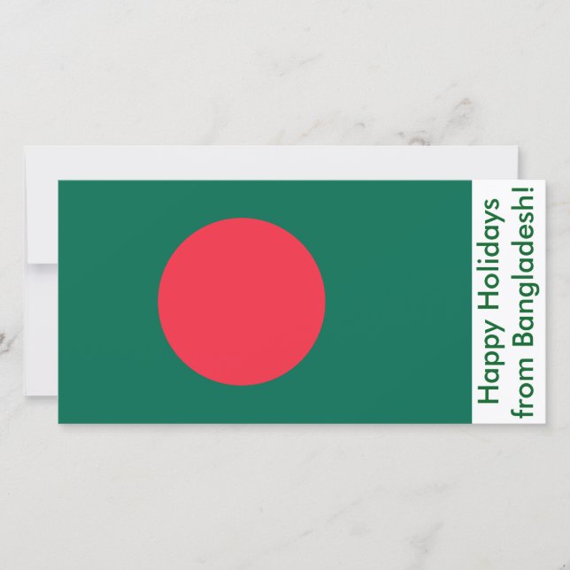 Happy Holidays Card aus Bangladesch Feiertagskarte (Vorderseite)
