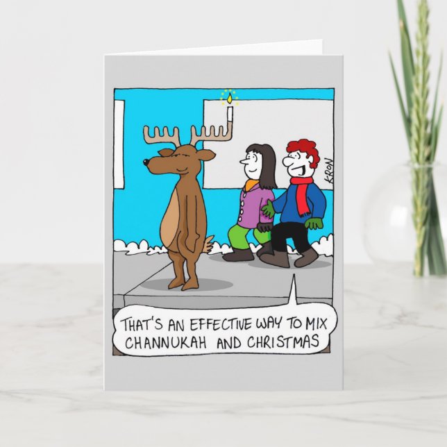 Happy Holidays Card - Channukah und Weihnachten (Vorderseite)