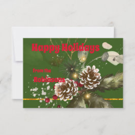 Happy Holidays Card Dankeskarte