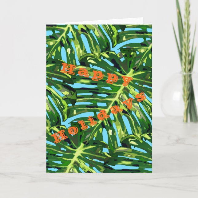 Happy Holidays Card Exotische Sommerferien Karte (Vorderseite)