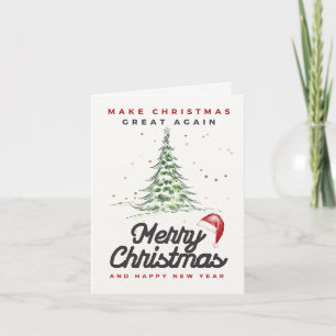 Happy Holidays Card, Funny Make Christmas Great Dankeskarte