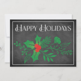 Happy Holidays Card | Imitate, Halbpension, Holly Feiertagskarte