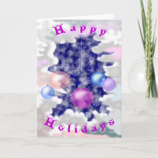 Happy Holidays Card Neues Jahr Dekoration Karte (Vorderseite)