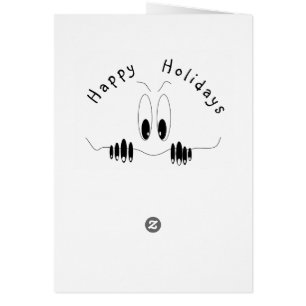 Happy Holidays Card Spielerisch Neugier Augen Spaß