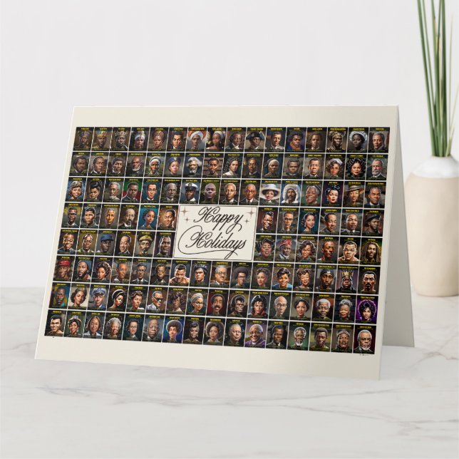 Happy Holidays Cards aus der Schwarzen Geschichte Karte (Vorderseite)