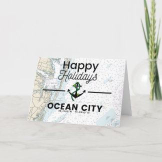 Happy Holidays Chart - Ocean City Feiertagskarte