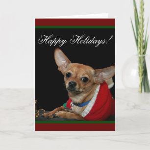 Happy Holidays Chihuahua Feiertagskarte