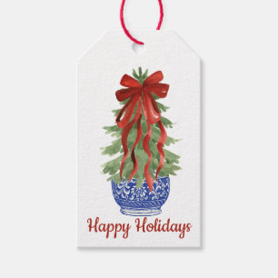 Happy Holidays Chinoiserie Geschenk Tagf Geschenkanhänger