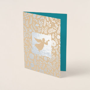 Happy Holidays   Christmas Angel Luxury Real Folienkarte