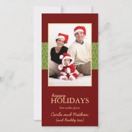 Happy Holidays Christmas Family Foto Cards Feiertagskarte