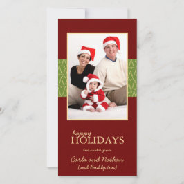 Happy Holidays Christmas Family Foto Cards Feiertagskarte