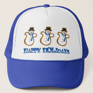 Happy Holidays Christmas Hanukkah Snowman Winter Truckerkappe