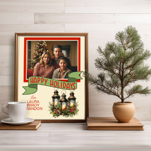 Happy Holidays Christmas Lanterns Custom Foto