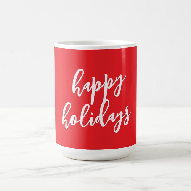 Happy Holidays Christmas New Year Season Message Kaffeetasse (Mittel)