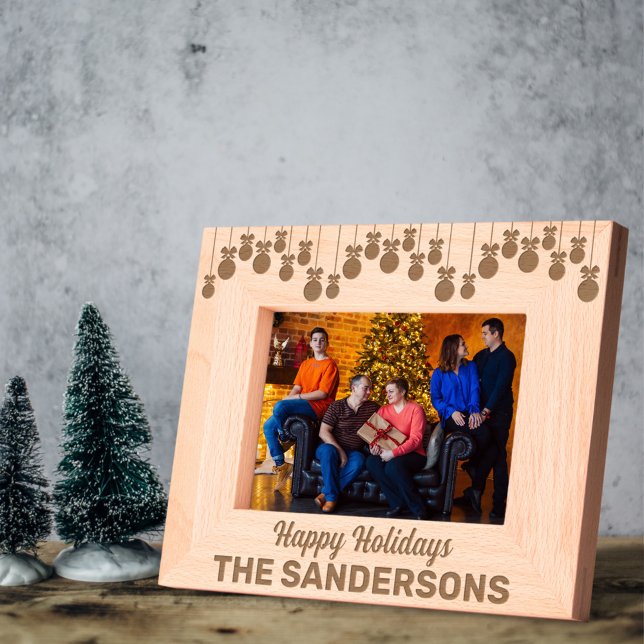 Happy Holidays Christmas Ornaments Individuelle Na Geätzte Rahmen (Von Creator hochgeladen)