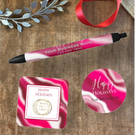 Happy Holidays Christmas Red Business Werbeaktion Kugelschreiber