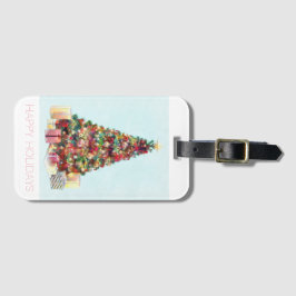 Happy Holidays. Christmas Tree Gepäckanhänger