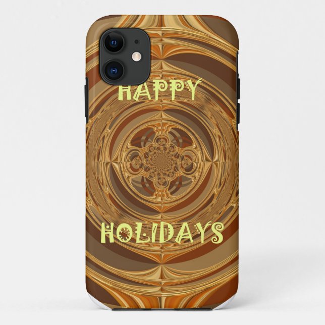 Happy Holidays Circle Art Print/Design Case-Mate iPhone Hülle (Rückseite)