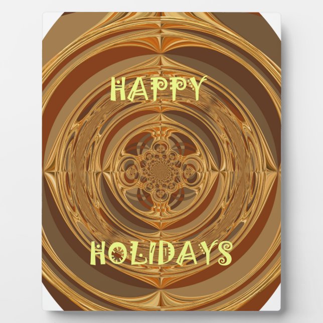 Happy Holidays Circle Art Print/Design Fotoplatte (Vorderseite)