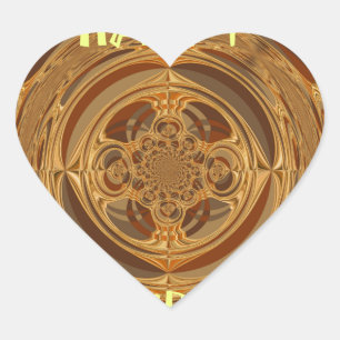 Happy Holidays Circle Art Print/Design Herz-Aufkleber