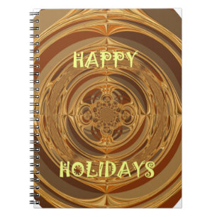 Happy Holidays Circle Art Print/Design Notizblock