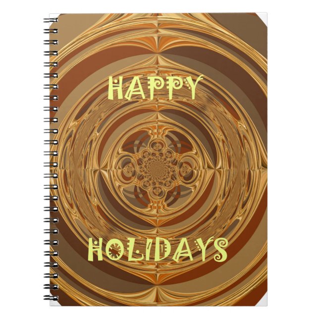 Happy Holidays Circle Art Print/Design Notizblock (Vorderseite)