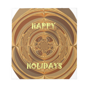 Happy Holidays Circle Art Print/Design Notizblock