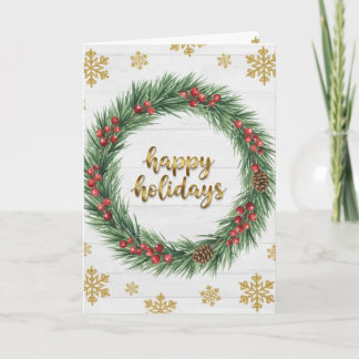 Happy Holidays Corporate Christmas Card Feiertagskarte