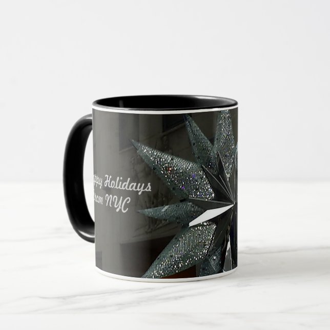 Happy Holidays Crystal Star Tasse (Vorderseite Links)