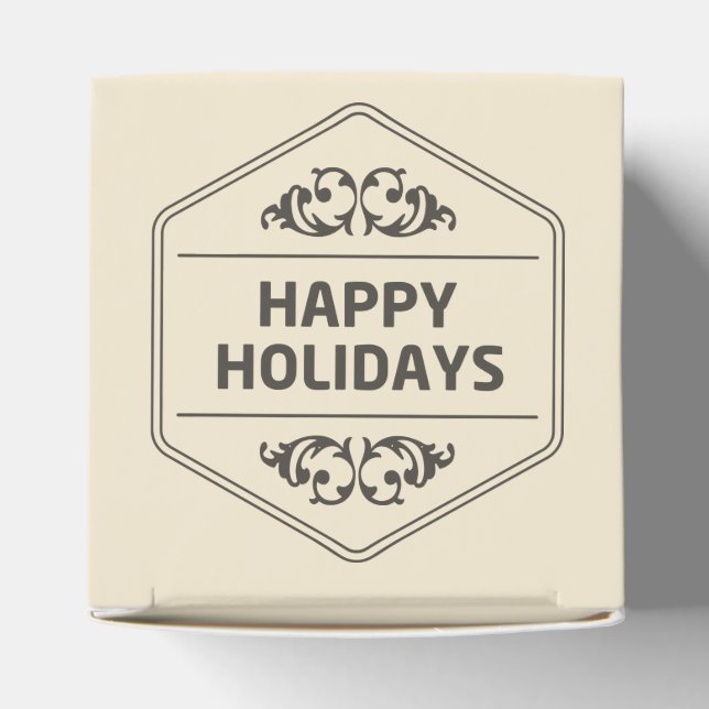Happy Holidays Custom Background Geschenkschachtel (Oben)
