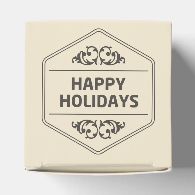 Happy Holidays Custom Background Geschenkschachtel (Oben)