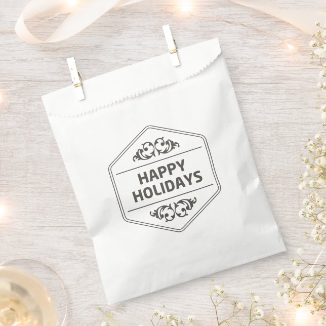 Happy Holidays Custom Background Geschenktütchen (Ausgeschnitten)