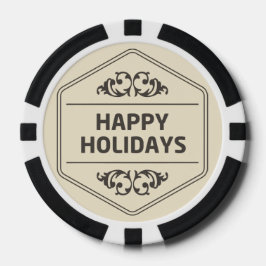 Happy Holidays Custom Background Pokerchips