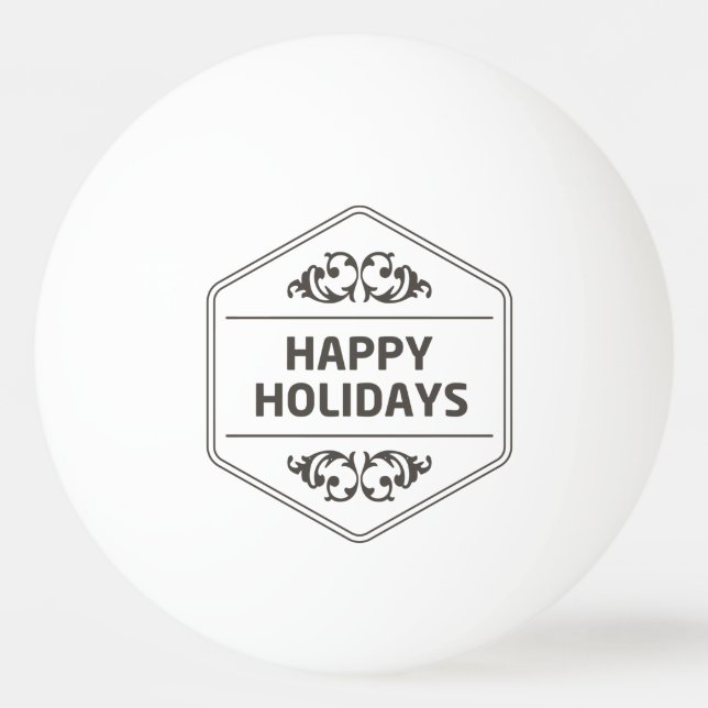 Happy Holidays Custom Background Tischtennisball (Vorderseite)