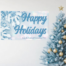 Happy Holidays Custom Beautiful Snowflake Party